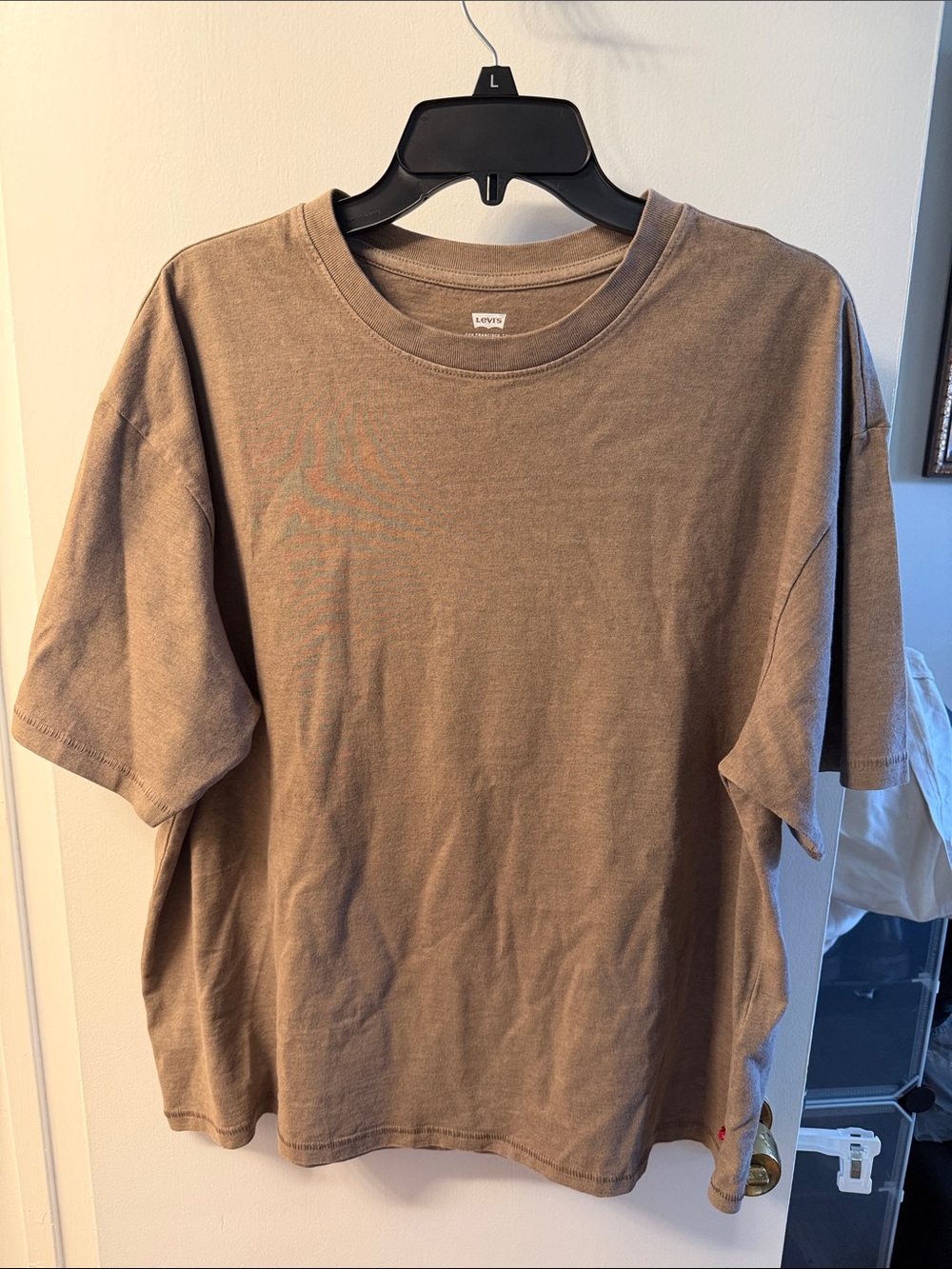 Levi's Men's Tan Crewneck Short Sleeve Tee